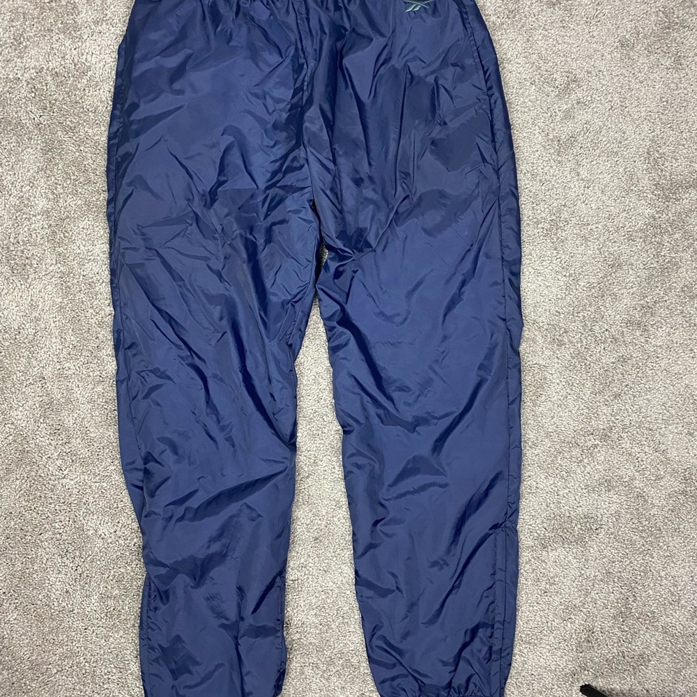 Vintage 90s navy reebok lined track‎ pants - Picture 7 of 8
